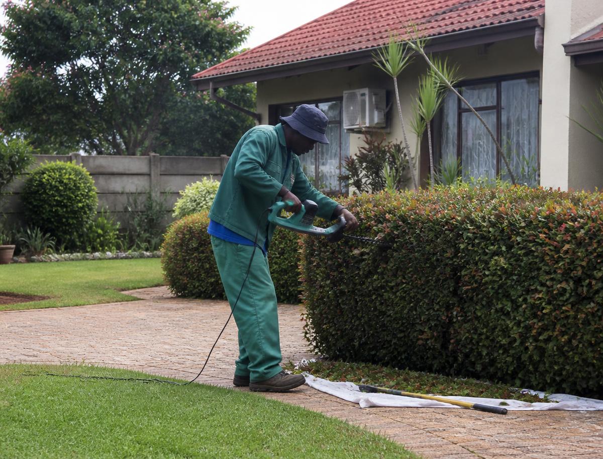 Garden & Landscaping professional at work in a South African property